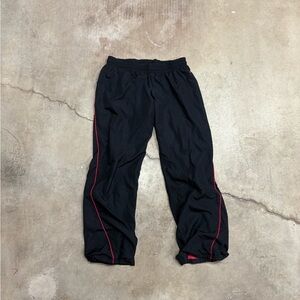 Nike Black Athletic Pants with Red Accents